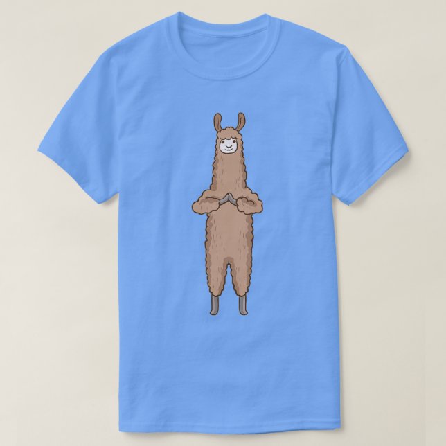 Alpaca Lama Yoga Sport Funny Gymnastik Gymnastik T-Shirt (Design vorne)