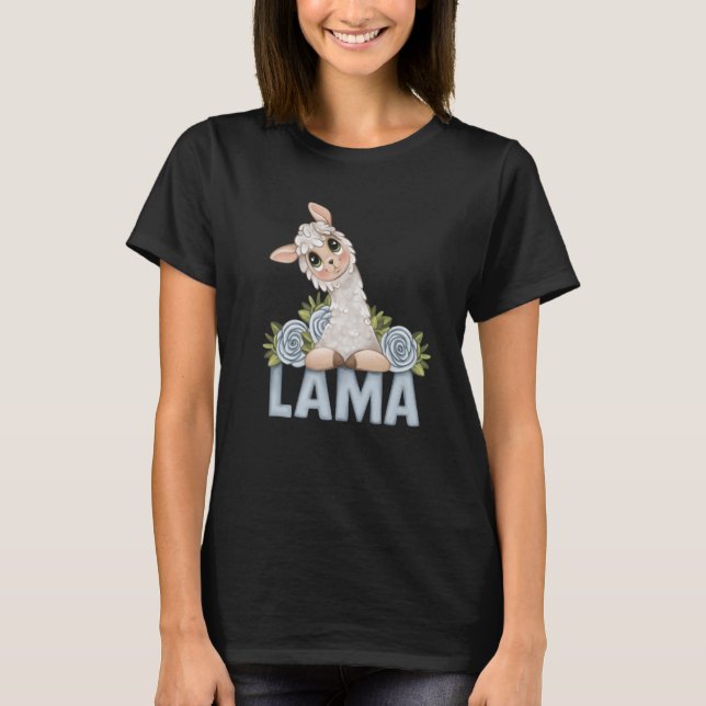 alpaca llama animal  animal T-Shirt (Vorderseite)