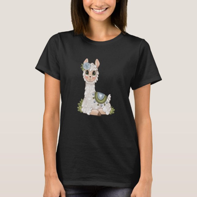 alpaca llama animal  graphic  1 T-Shirt (Vorderseite)