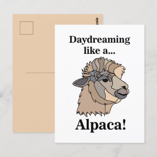 Alpaca Llama Funny Animal Postkarte