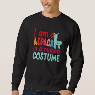 Alpaca Llama Ich bin Alpaca in einem menschlichen  Sweatshirt