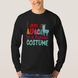Alpaca Llama Ich bin Alpaca in einem menschlichen T-Shirt
