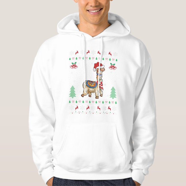 Alpaca Llama Lover Xmas Geschenk von Ugly Alpac Hoodie (Vorderseite)