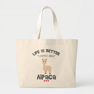 Alpaca Lover - das Leben ist besser mit einem Alpa Jumbo Stoffbeutel