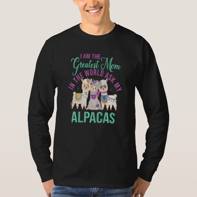 Alpaca Mama Llama Niedlich Alpaca T-Shirt (Vorderseite)
