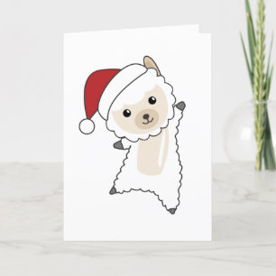 Alpaca Merry Christmas Winter Animals Alpacas Adul Feiertagskarte