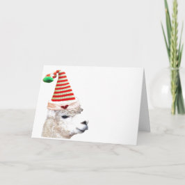 ALPACA MIT CHRISTMAS HAT CHRISTMAS Card Karte