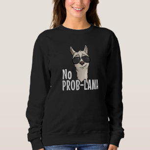 Alpaca mit Sonnenbrille No Prob Lama Hipster Lama Sweatshirt