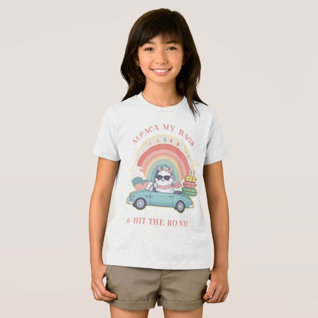 Alpaca My Bags and Hit the Road! Tri-Blend Shirt (Vorderseite Voll)