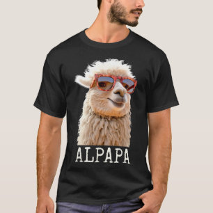 Alpaca Papa Alpapa Lama Daddy Niedlich Alpaca Vate T-Shirt