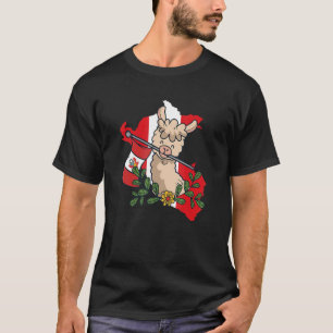 Alpaca Peru Flag Llama Spiel Alpaca Baby T-Shirt