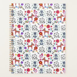 Alpaca Pinata mit Blauem Haus und Blume Planer