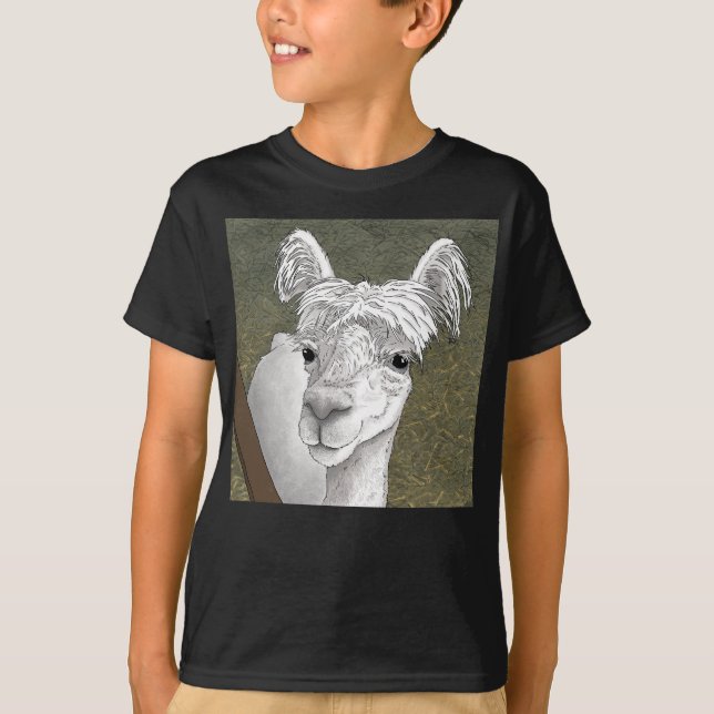 Alpaca Portrait 2 T-Shirt (Vorderseite)