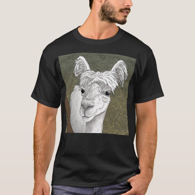 Alpaca Portrait 2 T-Shirt (Vorderseite)