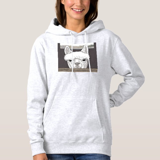 Alpaca Portrait Hoodie (Vorderseite)