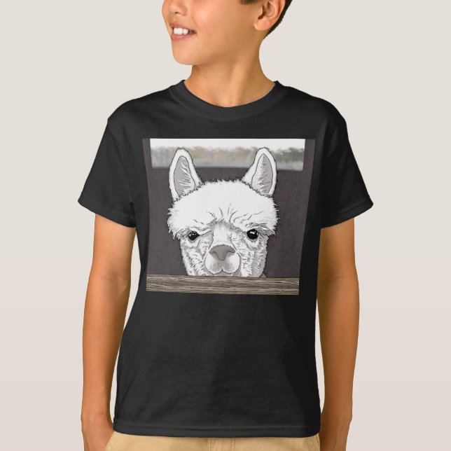 Alpaca Portrait T-Shirt (Vorderseite)
