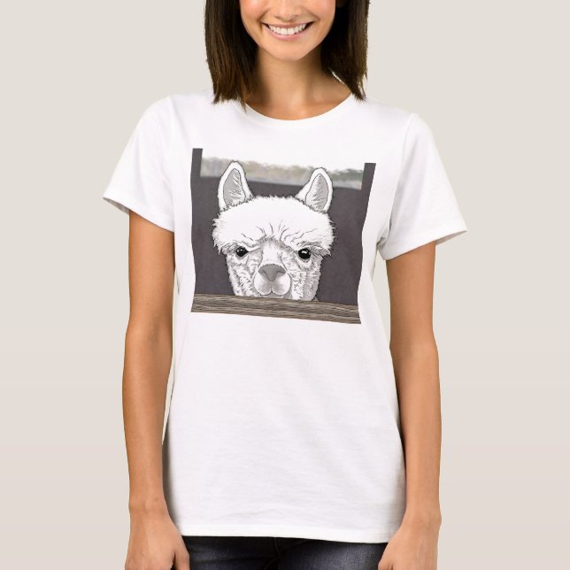 Alpaca Portrait T-Shirt (Vorderseite)