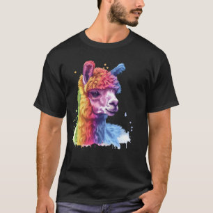 Alpaca Rainbow Frische Pasta machen T-Shirt