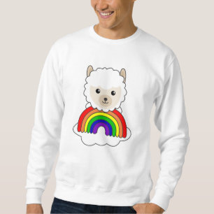 Alpaca Rainbow Sweet Animals Colorful Sweet Sweatshirt