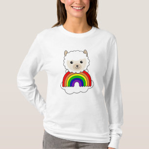 Alpaca Rainbow Sweet Animals Colorful Sweet T-Shirt