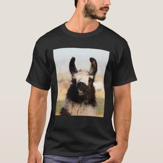 Alpaca Showing Off Cute and  Face Animal T-Shirt (Vorderseite)