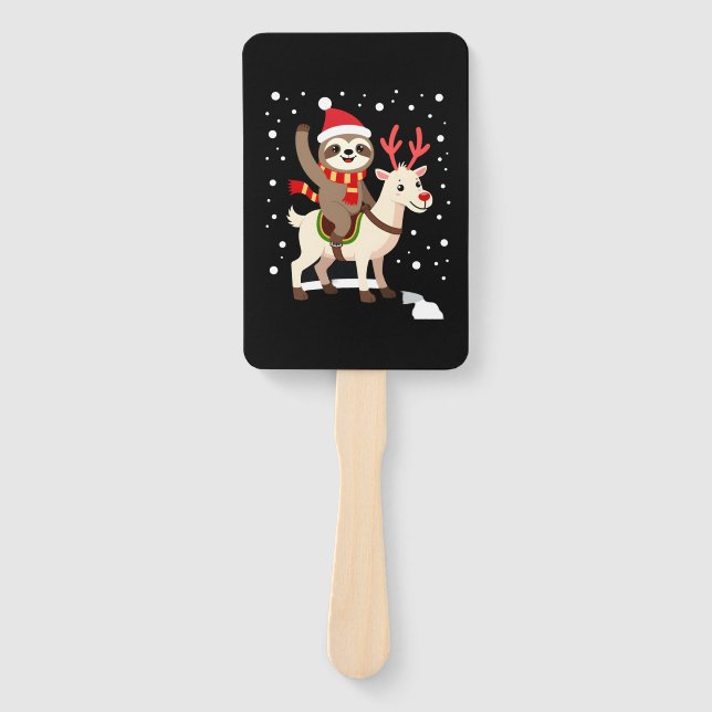 Alpaca Sloth Christmas (1) Fächer (Vorderseite)