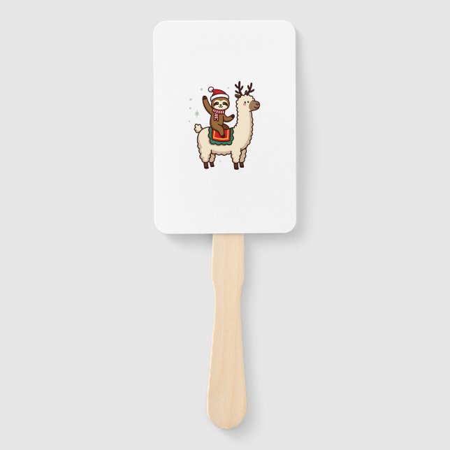 Alpaca Sloth Christmas (2) Fächer (Vorderseite)