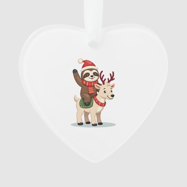 Alpaca Sloth Christmas (2) Ornament (Vorderseite)
