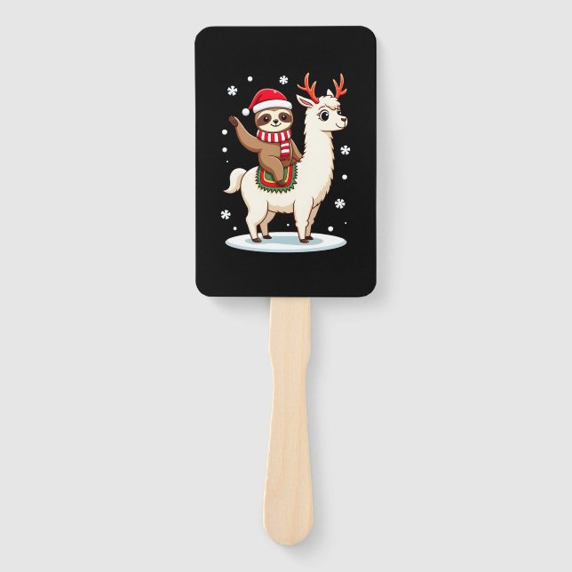 Alpaca Sloth Christmas (3) Fächer (Vorderseite)