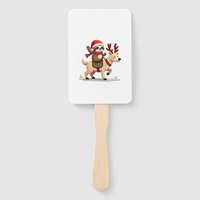 Alpaca Sloth Christmas (3) Fächer (Vorderseite)