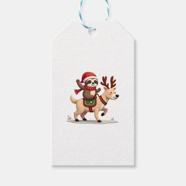 Alpaca Sloth Christmas (3) Geschenkanhänger (Vorderseite)