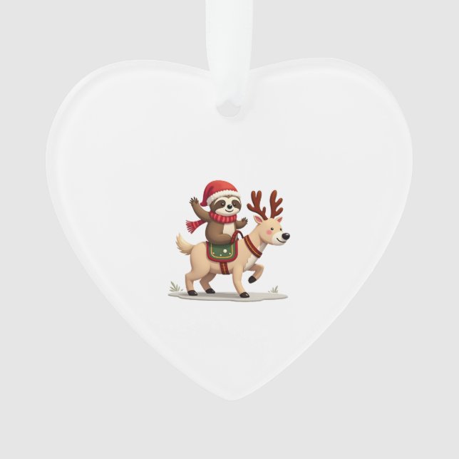 Alpaca Sloth Christmas (3) Ornament (Vorderseite)