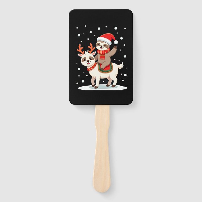 Alpaca Sloth Christmas (4) Fächer (Vorderseite)