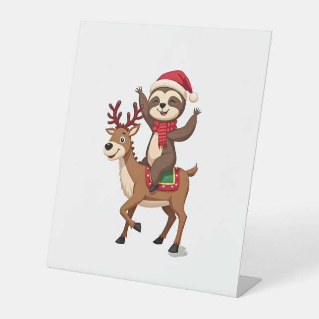 Alpaca Sloth Christmas (4) Sockelschild (Vorderseite)