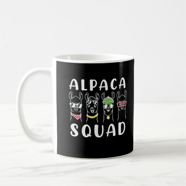 Alpaca Squad Gangster Funny Alpaca Friends Kaffeetasse (Links)