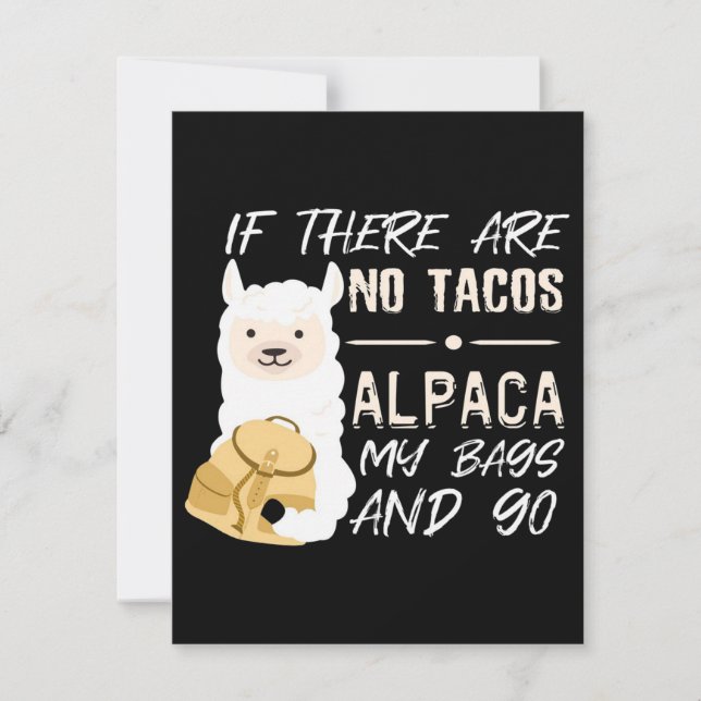 Alpaca Taco Einladung (Vorderseite)