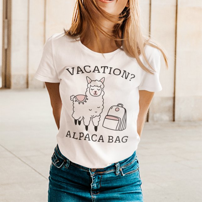 Alpaca-Tasche T-Shirt (vacation? alpaca bag t-shirt)