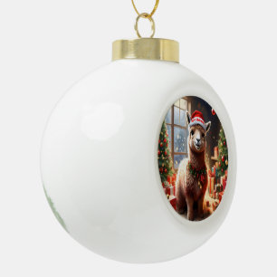 "Alpaca the Presents: A Christmas Tale" Keramik Kugel-Ornament