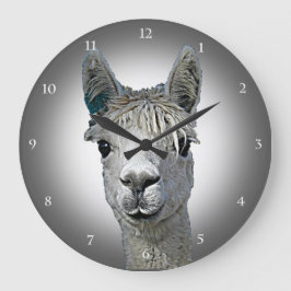 Alpaca Time Große Wanduhr