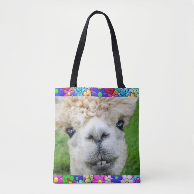 ALPACA ÜBER DIE DRUCKEN-TASCHE (Vorderseite)