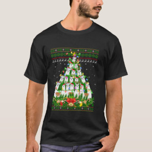 Alpaca Ugly Xmas Lights Santa Alpaca T-Shirt