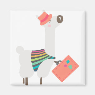 Alpaca und Suitcase Magnet