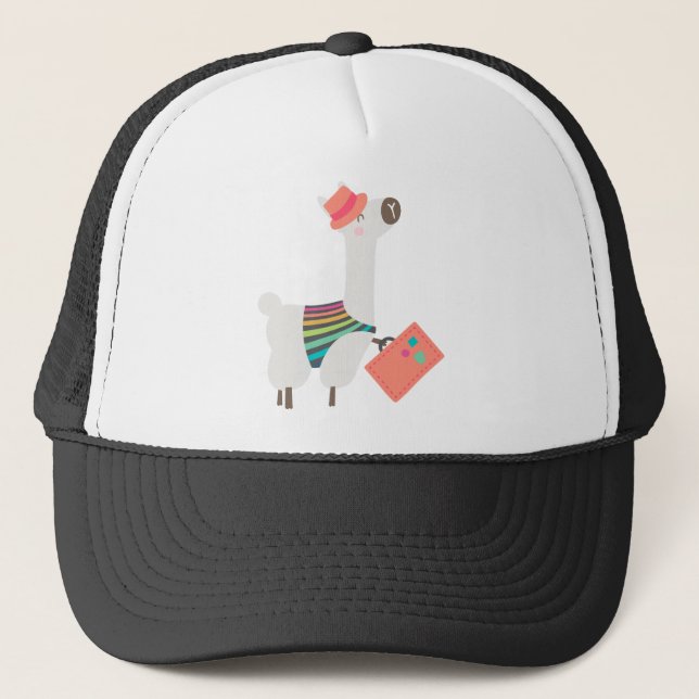 Alpaca und Suitcase Truckerkappe (Vorderseite)