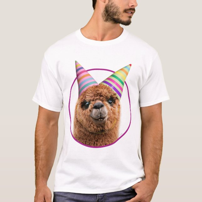 Alpaca Webereihats Party T-Shirt (Vorderseite)