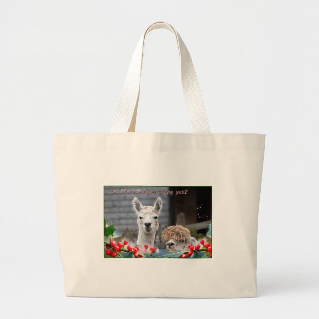 Alpaca Weihnachten Jumbo Stoffbeutel (Vorne)