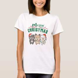 Alpaca Weihnachten Wintertiere Alpaca T-Shirt