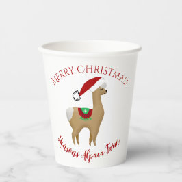 Alpaca Weihnachts-Weihnachtszeitung Cups Pappbecher