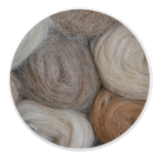 Alpaca Wool Keramik Knob Keramikknauf (Vorderseite)