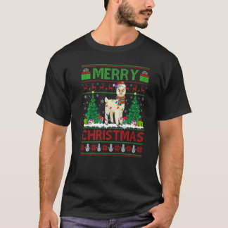 Alpaca Xmas Tree Lights Ugly Santa Alpaca Christm T-Shirt