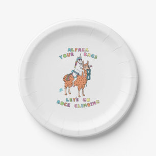 Alpaca Your Bags Lass Go Rock Klettergarten Pappteller